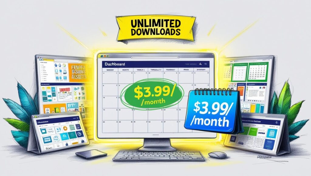 Design Bundles: Unlimited Downloads for Design Assets at $3.99 per Month